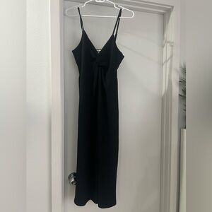 Mid length black dress